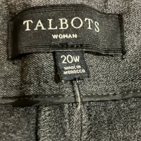 Talbots Women's Gray Hi-Rise Stretch 29.5" Inseam Classic Fit Dress Pants SZ 20W - Picture 6 of 7